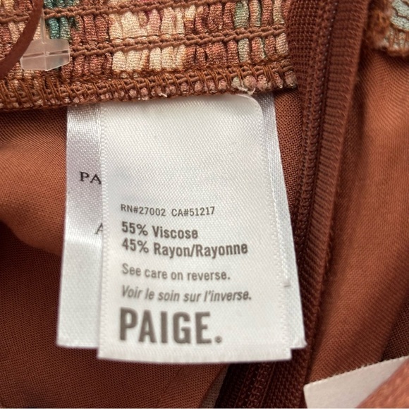 PAIGE Portland Floral Halter Jumpsuit Sz 6 NEW NWT Mocha Bisque - Picture 6 of 8